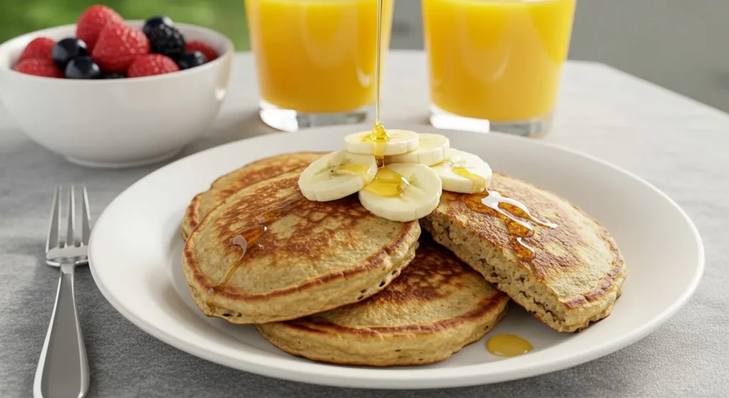 Healthy Banana Oat Pancakes