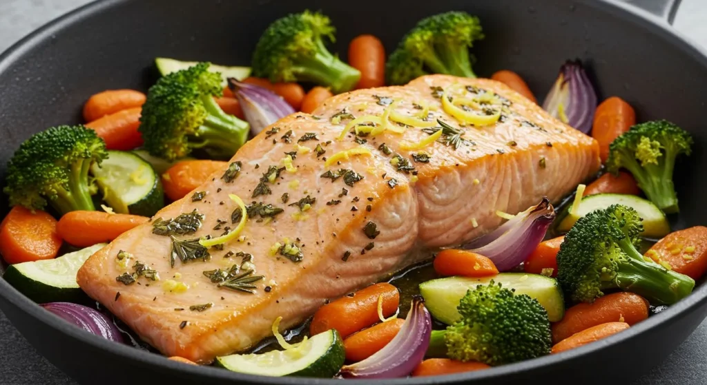 Herb Salmon and Vegetables