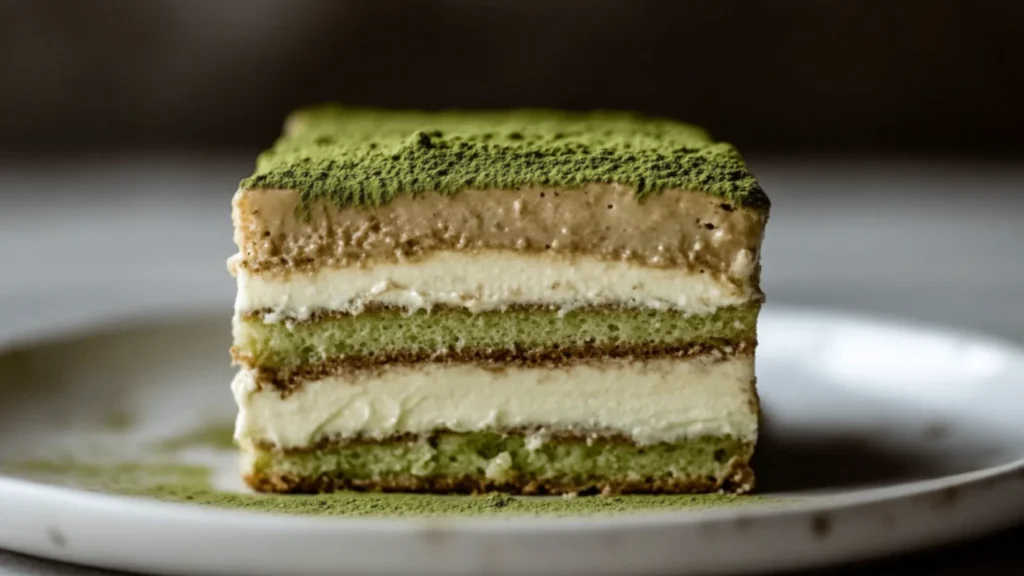 Matcha Tiramisu with No Eggs