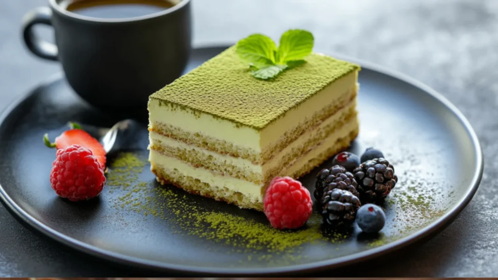 Matcha Tiramisu with No Eggs