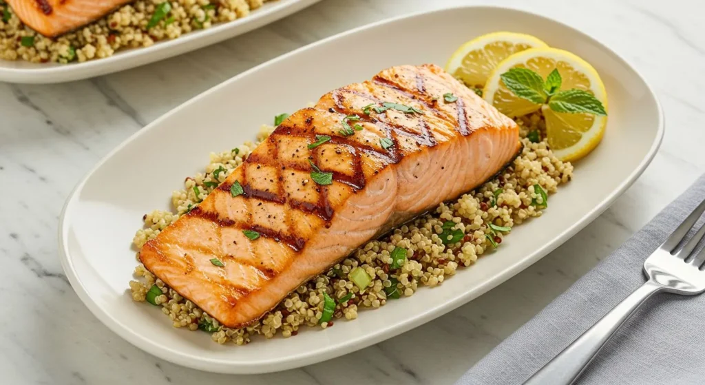 Grilled Salmon with Quinoa