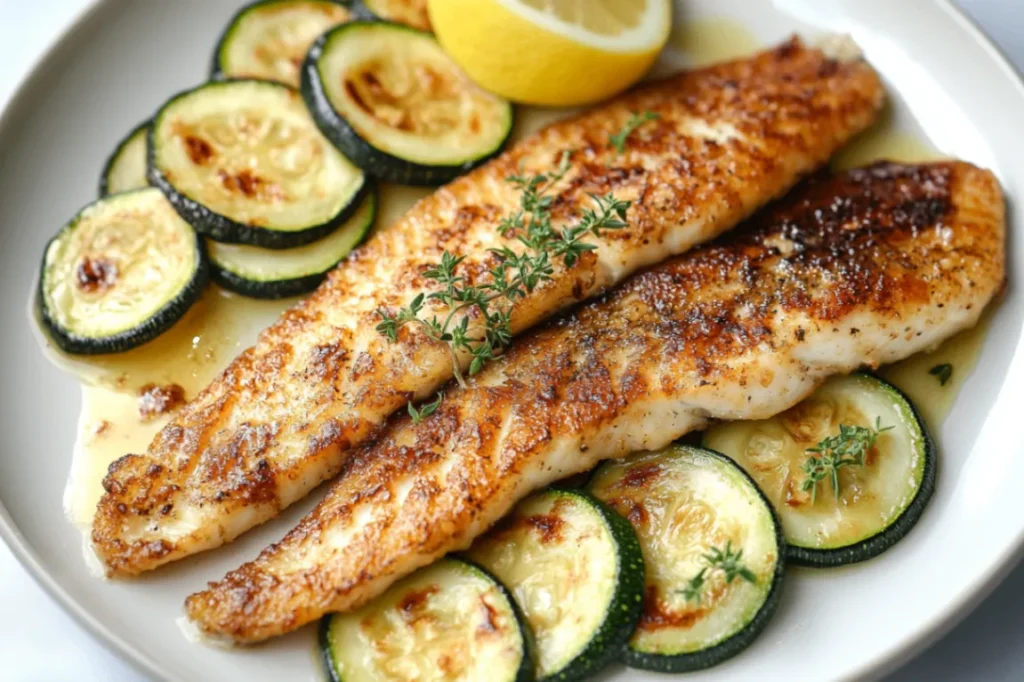 Flounder And Zucchini